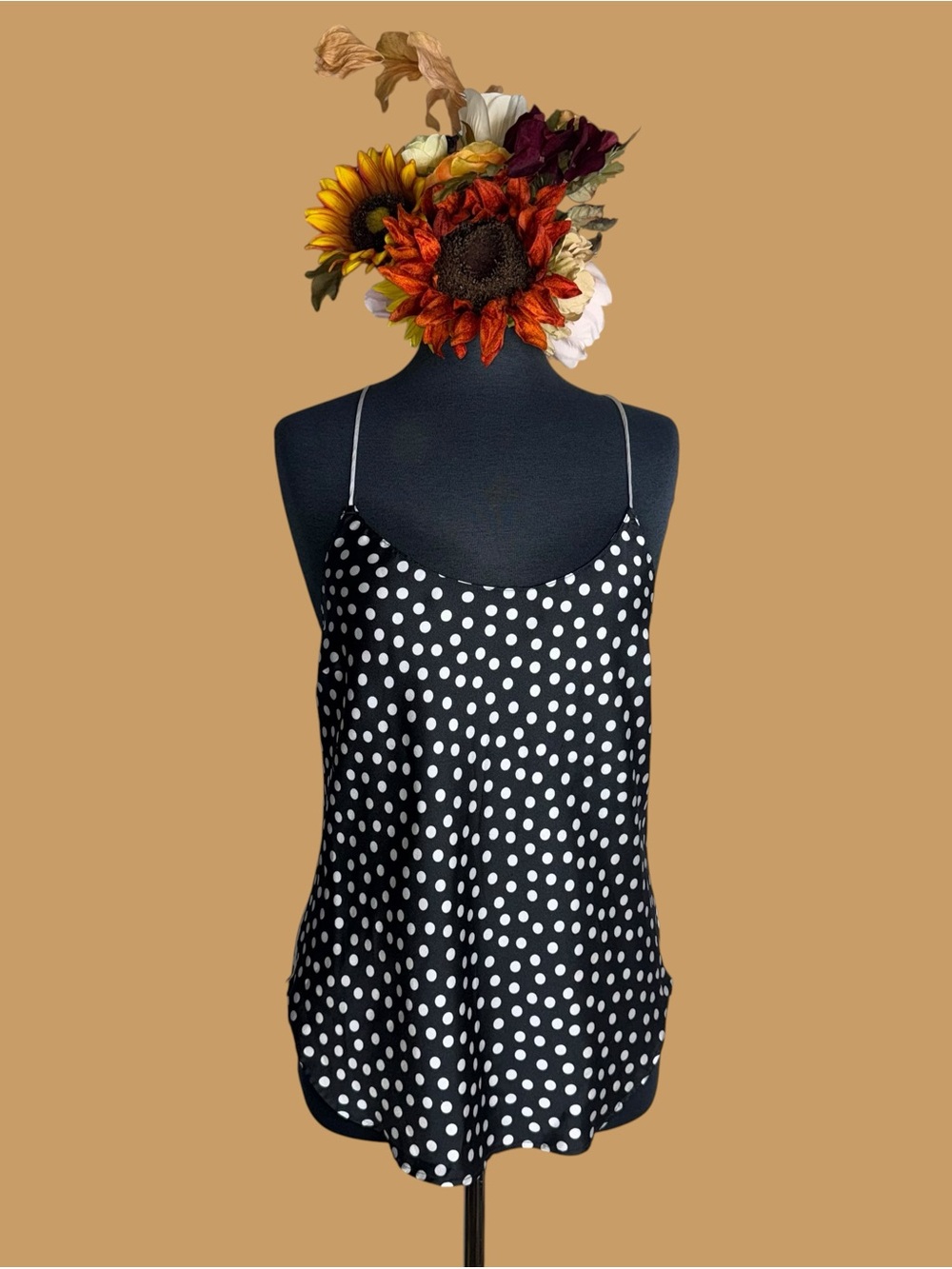 Victoria's Secret Black & White Polka Dot camisole